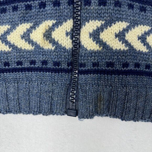 Ansett Pure Wool Zip Jacket Sweater men's SZ 20 Cardigan Sweater Australia Blue - Picture 4 of 16